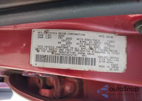 1999 Toyota 4Runner Limited V6 z USA, uszkodzony, nr VIN JT3HN87R6X0202797